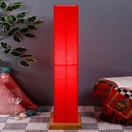 Jacques Red Cotton Shade Floor Lamp