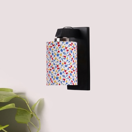 Devansh Solid Wood Electric Wall Light in Brown Colour with Multi Shade Count of 1 Light
