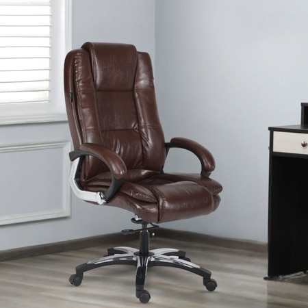 Thar Leatherette Executive Chair In Brown Colour