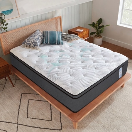 Euro Top Hybrid Latex Spring Mattress (75 x 72 in, 6 Inches)