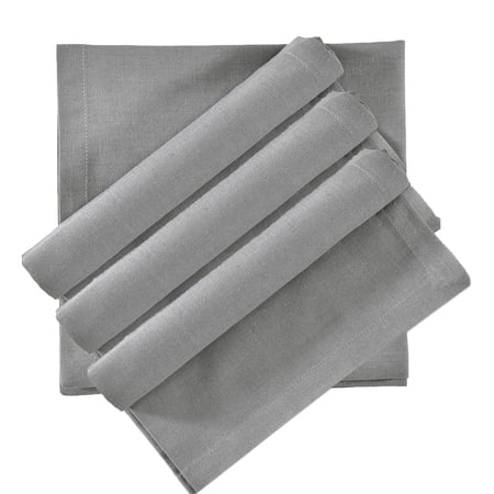 Luxe Home Cotton Kitchen Napkin for Dining Table and Kitchen Set of 4 (Grey, 45x45 cm)