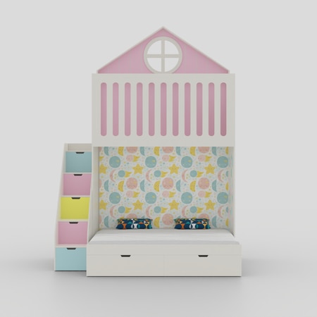 Wondersteps Bunk Bed In White Colour
