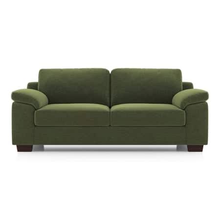 Esquel Essential 3 Seater Fabric Sofa In Moss Green
