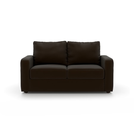 Apollo 2 Seater Leatherette Sofa in Chocolate Colour