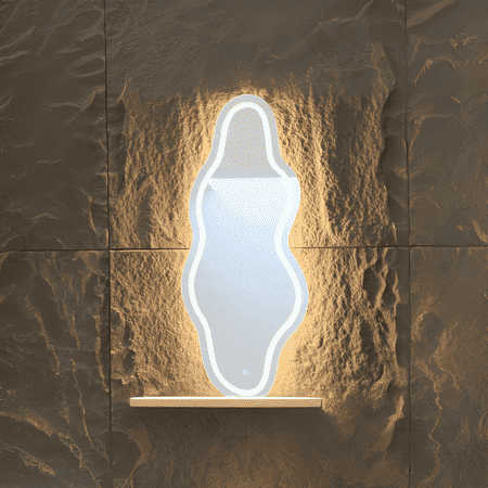 LED Sculpted Mirror Light - Modern Stylish and Illuminated  Mirror