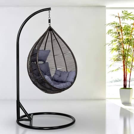 Premium Egg Single Seater Liner Swing Chair Grey