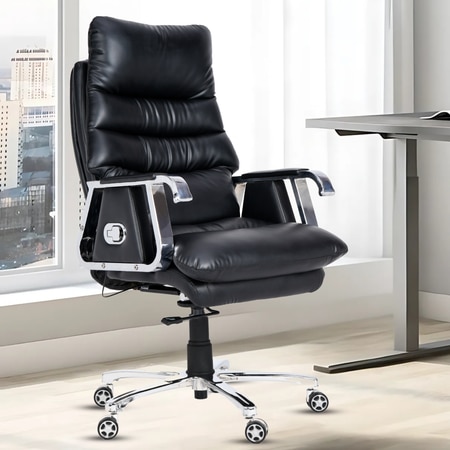 Fortuna Leatherette Executive Chair In Black Colour
