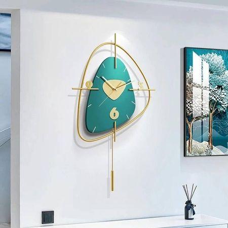 Ahmet Blue Metal Wall Clock