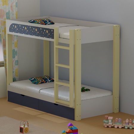 Play Date Single Size Bunk Bed in Space Theme
