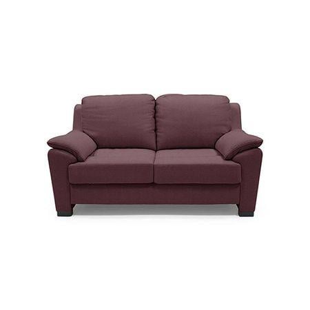Farina 2 Seater Half Leather Sofa in Wine Colour