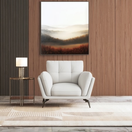 Vetra 1 Seater Leather Sofa In White Colour