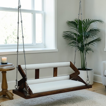Reversable Wooden  Swing In Sheesham Wood Finsih