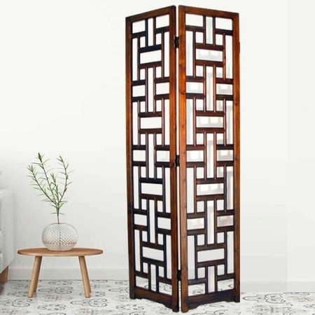 Jaida Solid Wood 4 Panel Room Divider