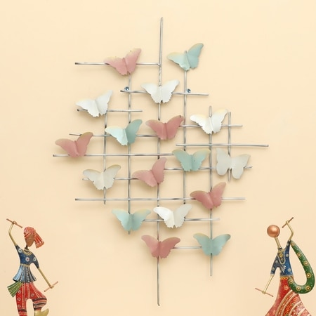 W-Dora Abstract Metal Wall Decor in Multicolor Set of 1