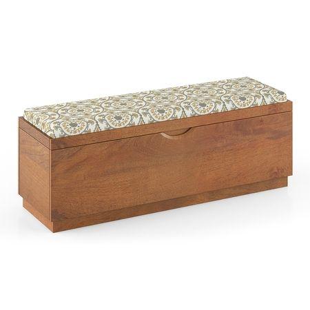 Zephyr Blanket Box In Amber Walnut Finish
