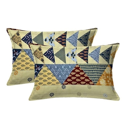 Chanel Multicolor Solid 28*17 Inches Cotton Pillow Covers - Set Of 2