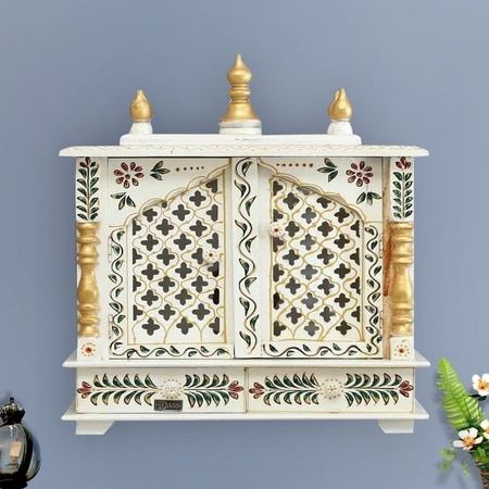 D'Dass Sheesham and Mdf Wooden Home Temple For Pooja Mandir For Home