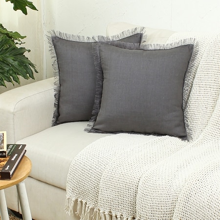 Chaya Set Of 2 Cushion Cover With Grey Colour