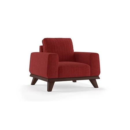 Granada Premium 1 Seater Fabric Sofa in Salsa Red Colour
