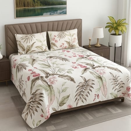 Threads Silky Touch Camri Series Premium Super King Size Flat Bedsheet 275 x 275 cms