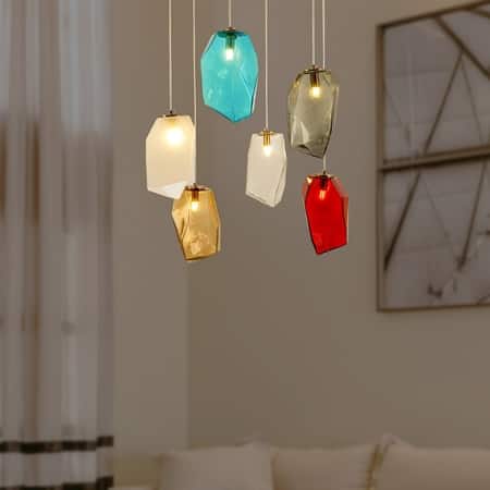 Vogue Hartwell 6 Light Multicolor Glass Chandelier