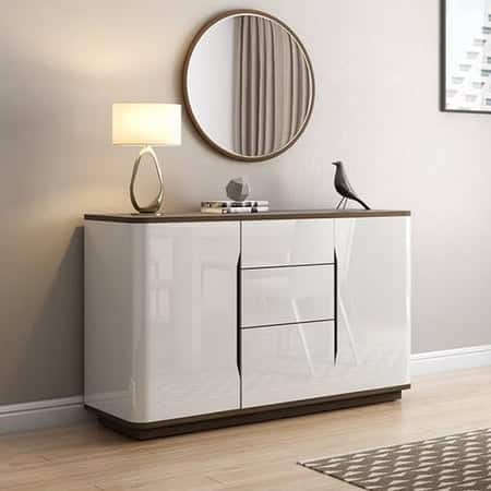 Baltoro Engineered Wood Sideboard in White Finish