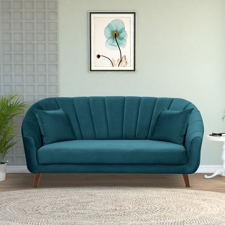 Nilo Velvet 3 Seater Sofa Mint Green in Colour