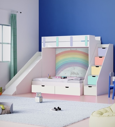 Sleep N SlideBunk Bed 6X5 Drawers On Wheels In Rainbow Colour62