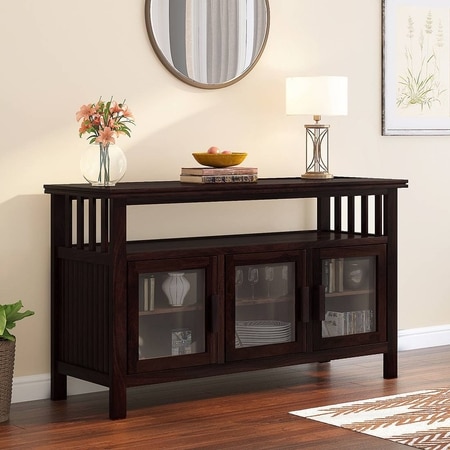 Rhodes 3 Door Solid Wood Sideboard in Mango Mahogany Finish
