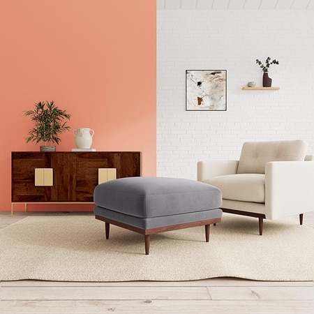 Klee Ottoman Color in Dark Grey