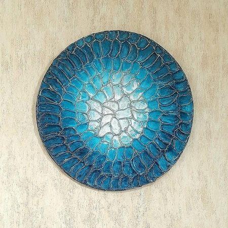 MultiColor Wooden Wall Art Wall Panel 15 inch with hand cone work of marble dust and hand carved patterns