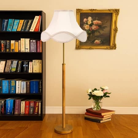 Devansh Wood & Metal Floor Lamp
