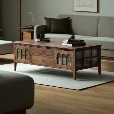 Solid Wood Walnut Coffee Table