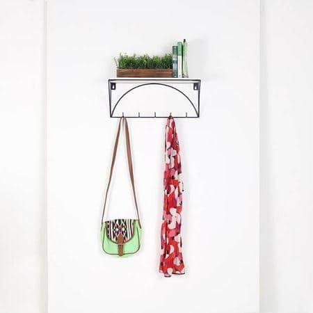 Claymint metal wall shelf