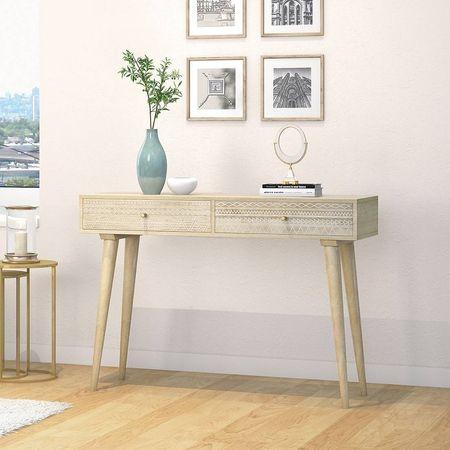 Ivara Solid Wood Console Table in Natural Finish