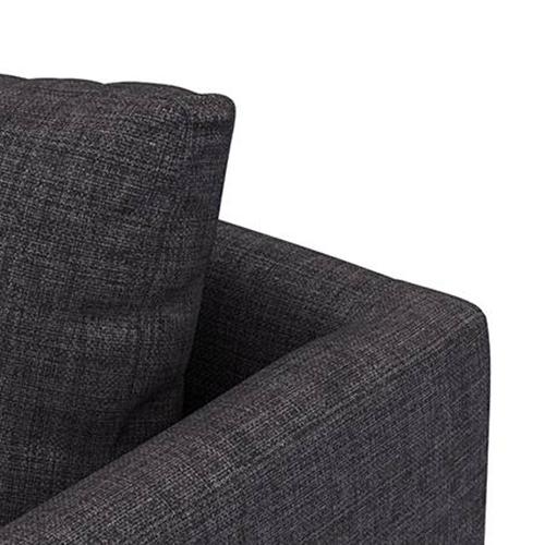 Florence Essential 3 Seater Fabric Sofa in Steel Colour