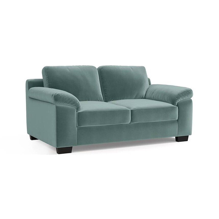 Esquel Luxe 2 Seater Fabric Sofa in Dusty Turquoise Velvet Colour