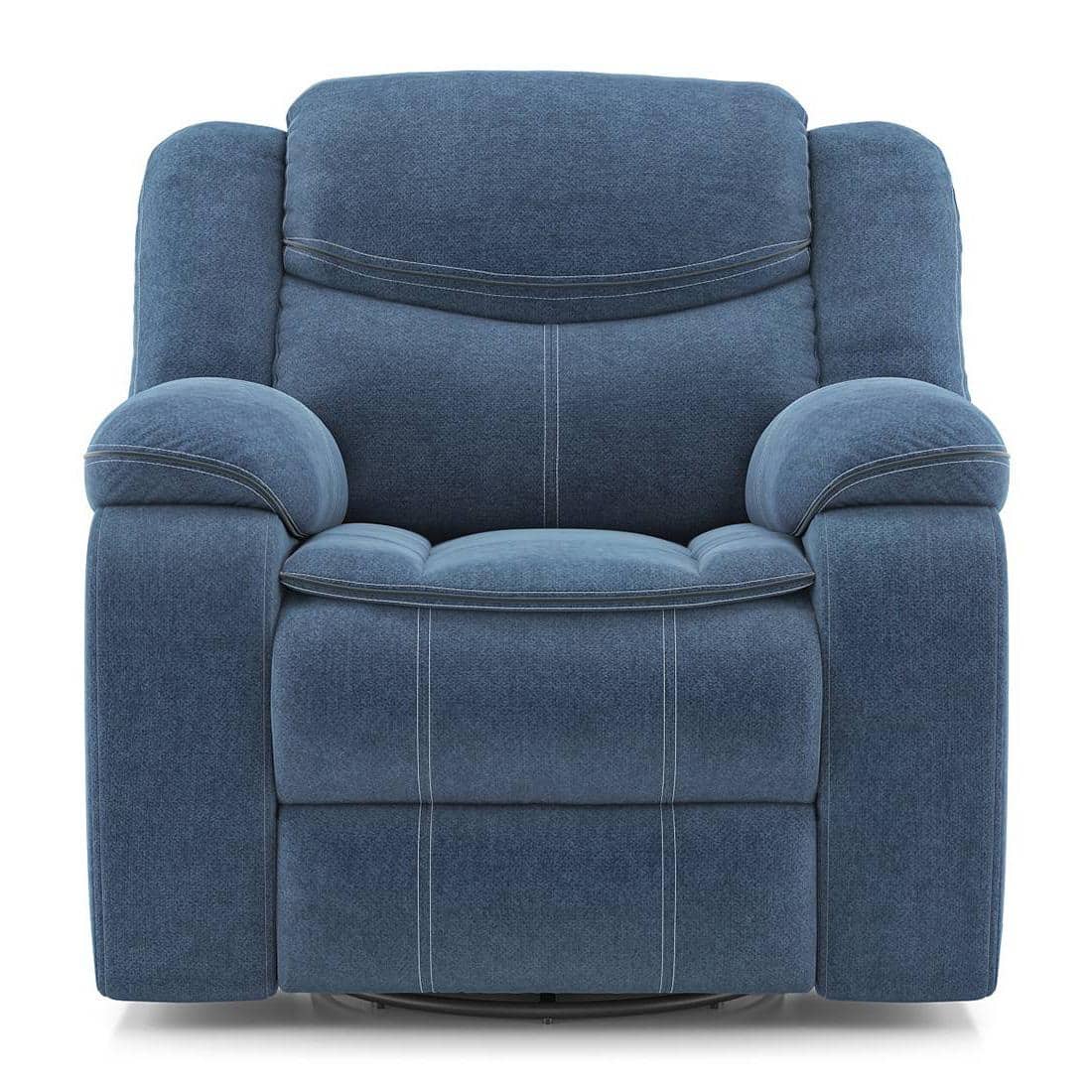 Atticus Single Seater Swivel Rock Recliner in Baltic Blue Colour