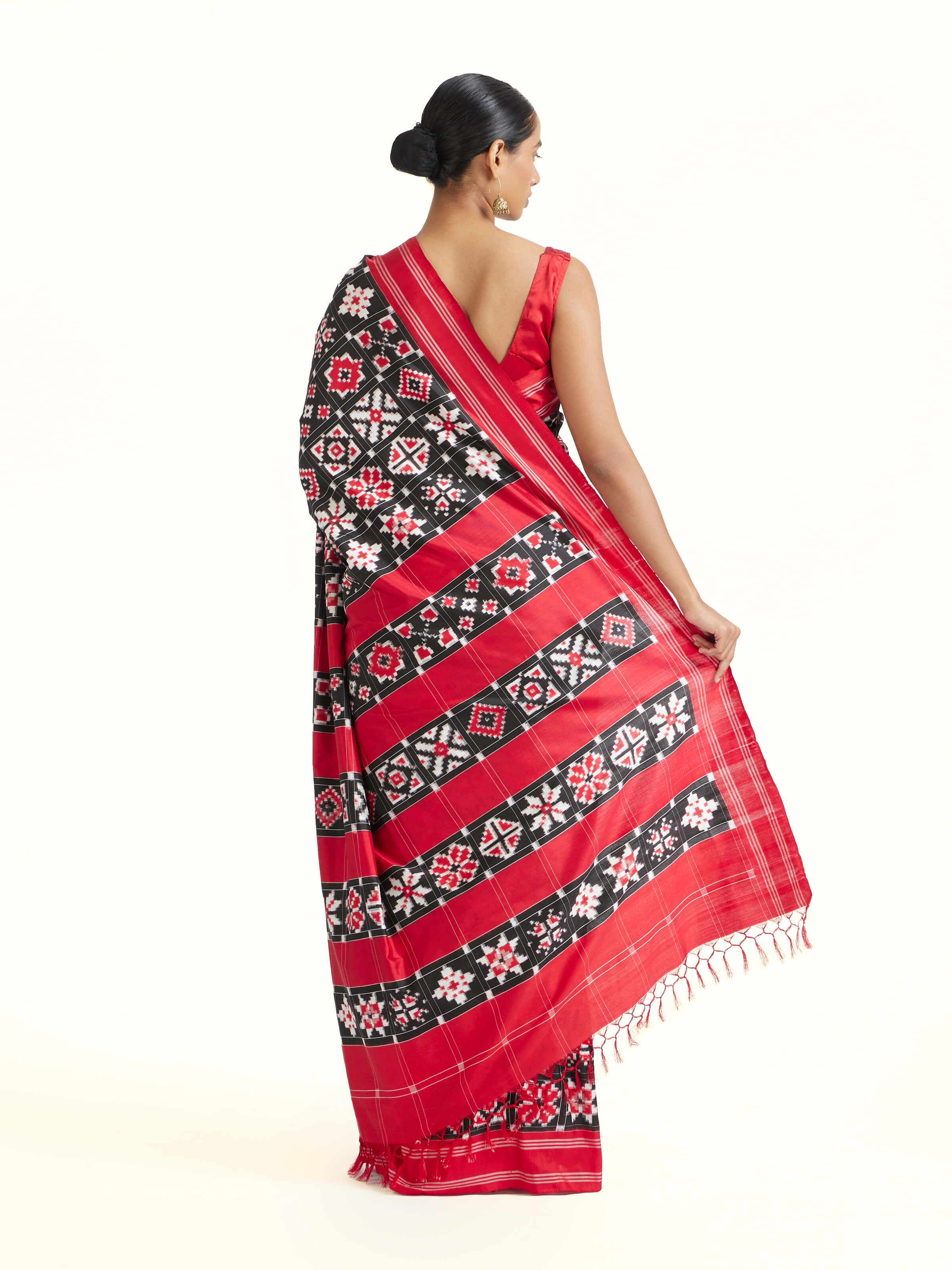 Black Telia Rumal Ikat Saree