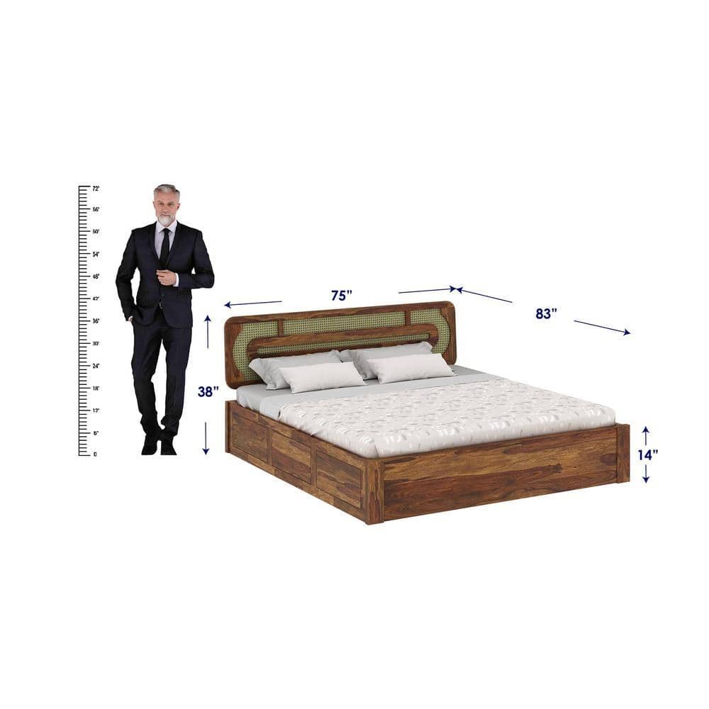 Seaside Escape Solid Wood King Size Box Storage Bed