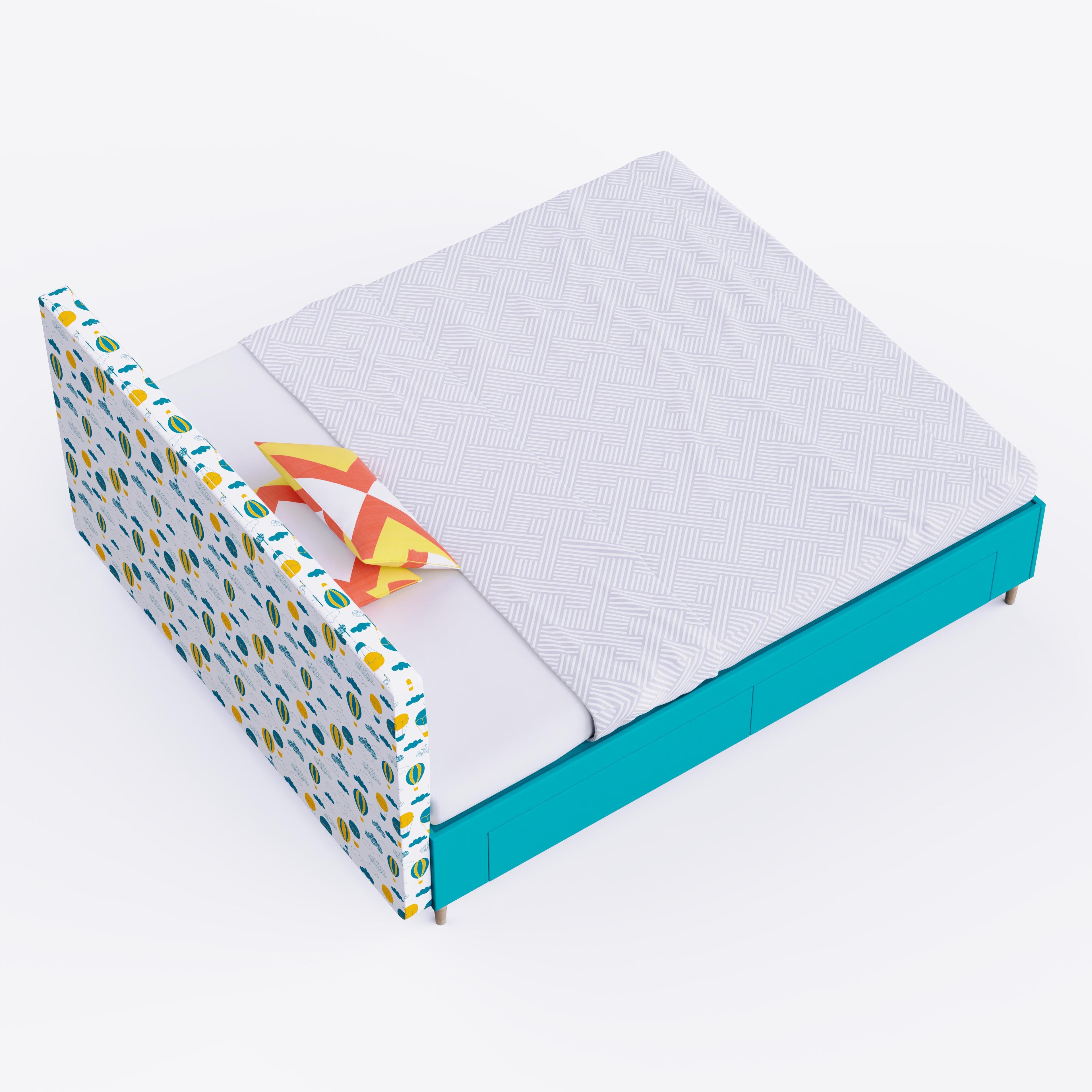 Color Play Double Bed In Caribe Colour