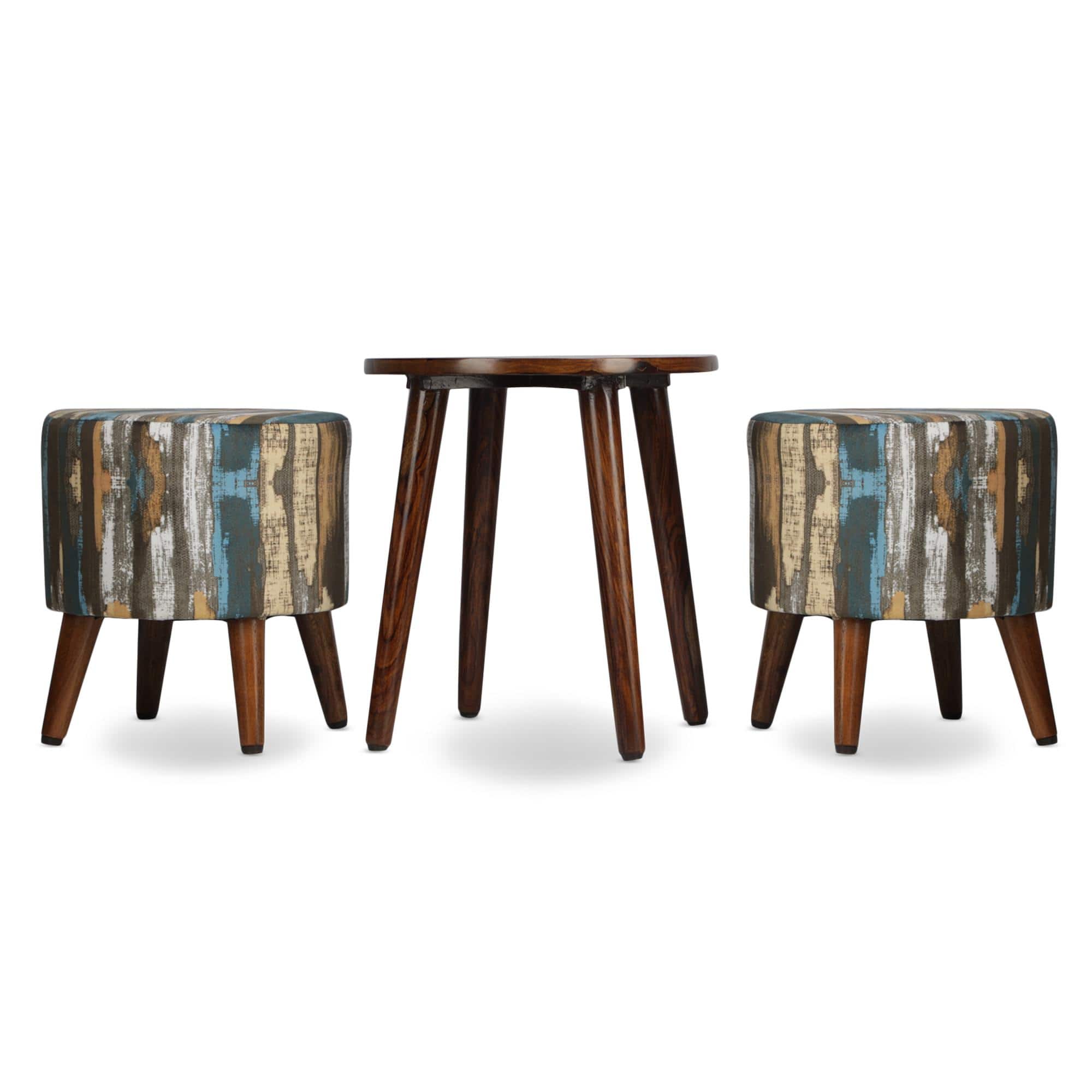 Lavinia Solid Wood  Ottomon in  Multicolor Colour