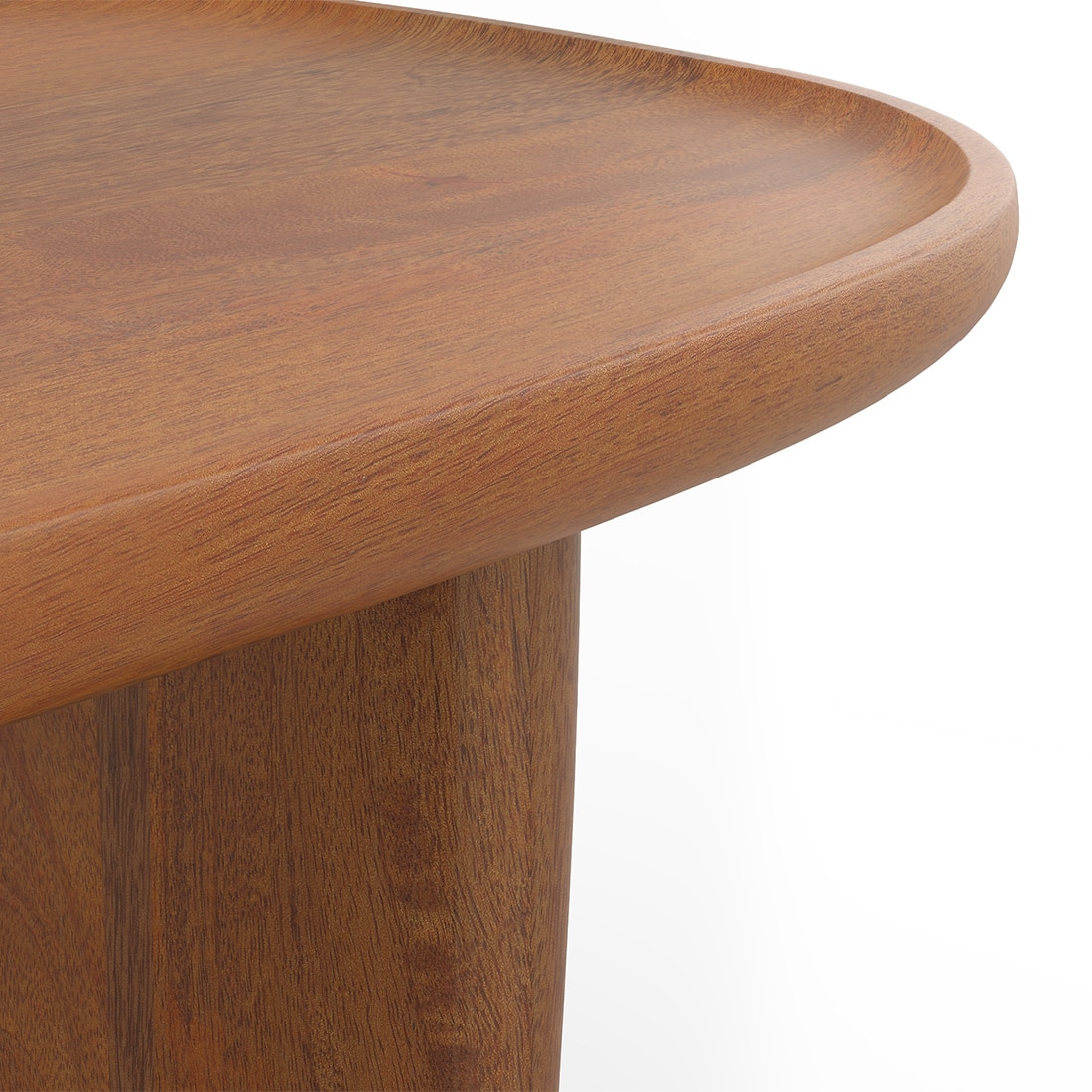 Kaya Solid Wood Coffee Table in Amber Walnut Finish