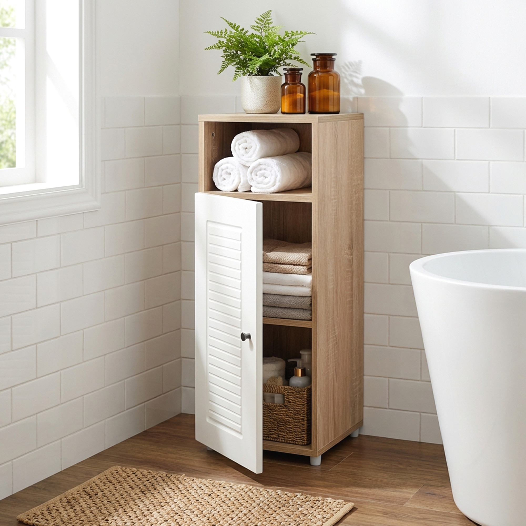 Lofty Medium Wardrobe with Striped Design for Compact Bedroom Storage