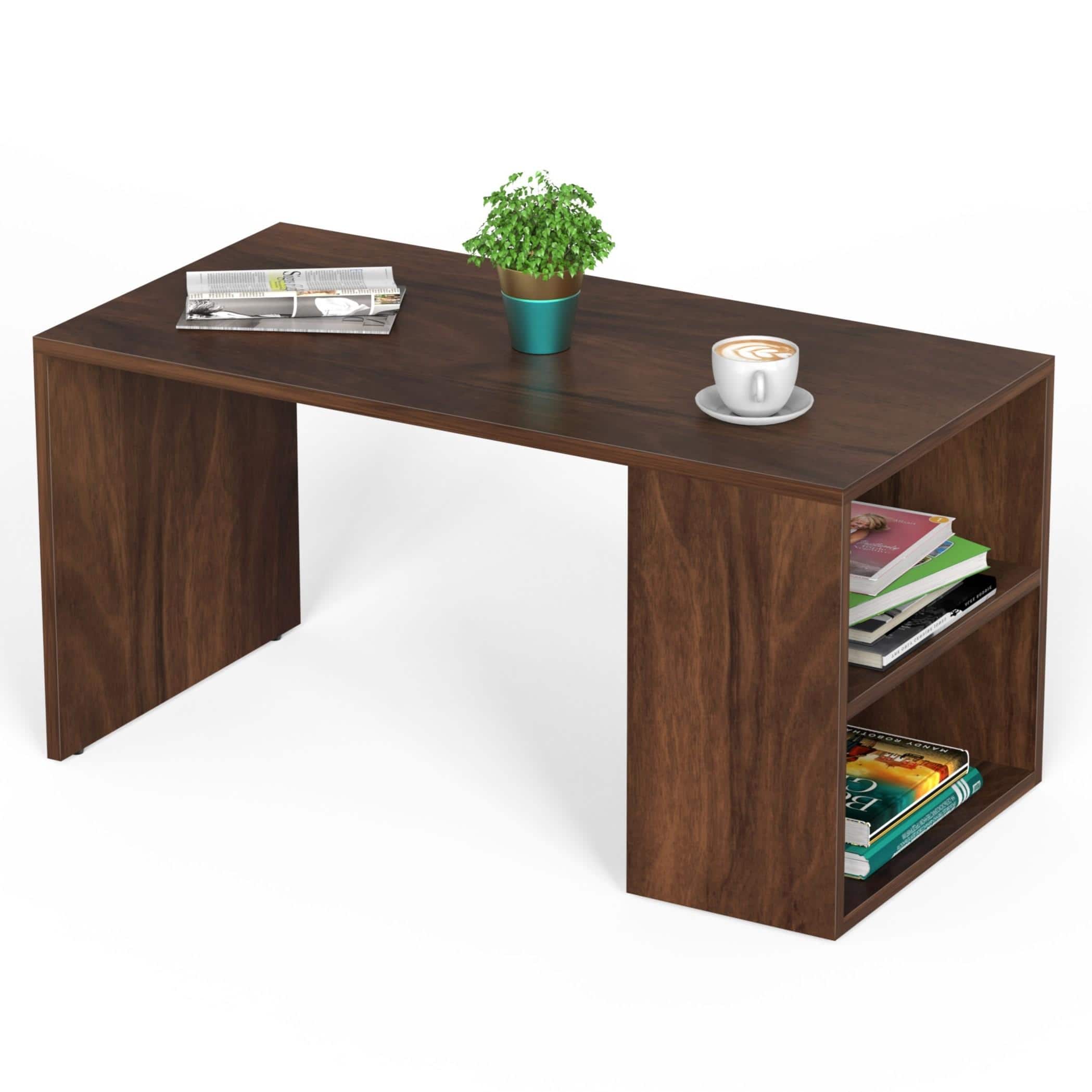 Tayvue Engineered Wood Coffee Table in Brown Maple Finish