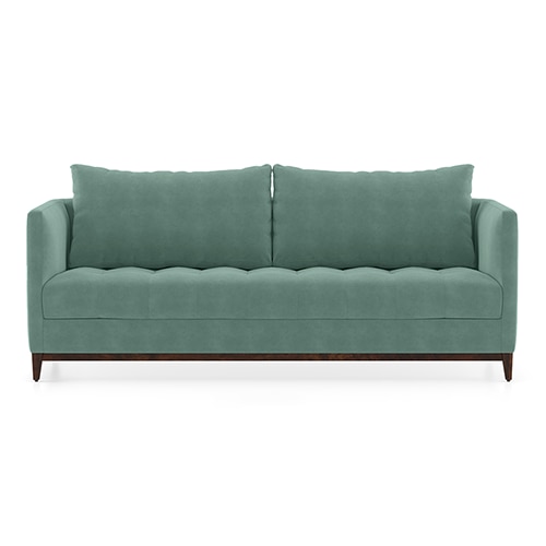 Florence Luxe 3 Seater Fabric Sofa in Dusty Turquoise Velvet Colour