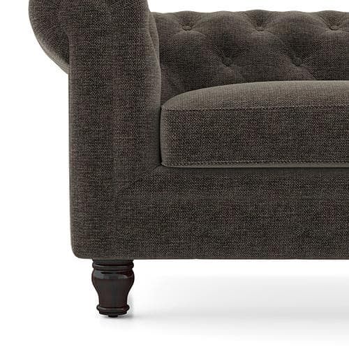 Winchester Premium 3 Seater Fabric Sofa in Smoke Grey Colour