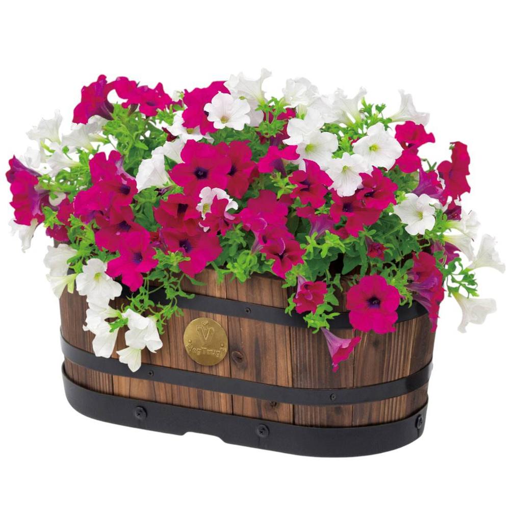 VegTrug Wooden Oval Planter Small