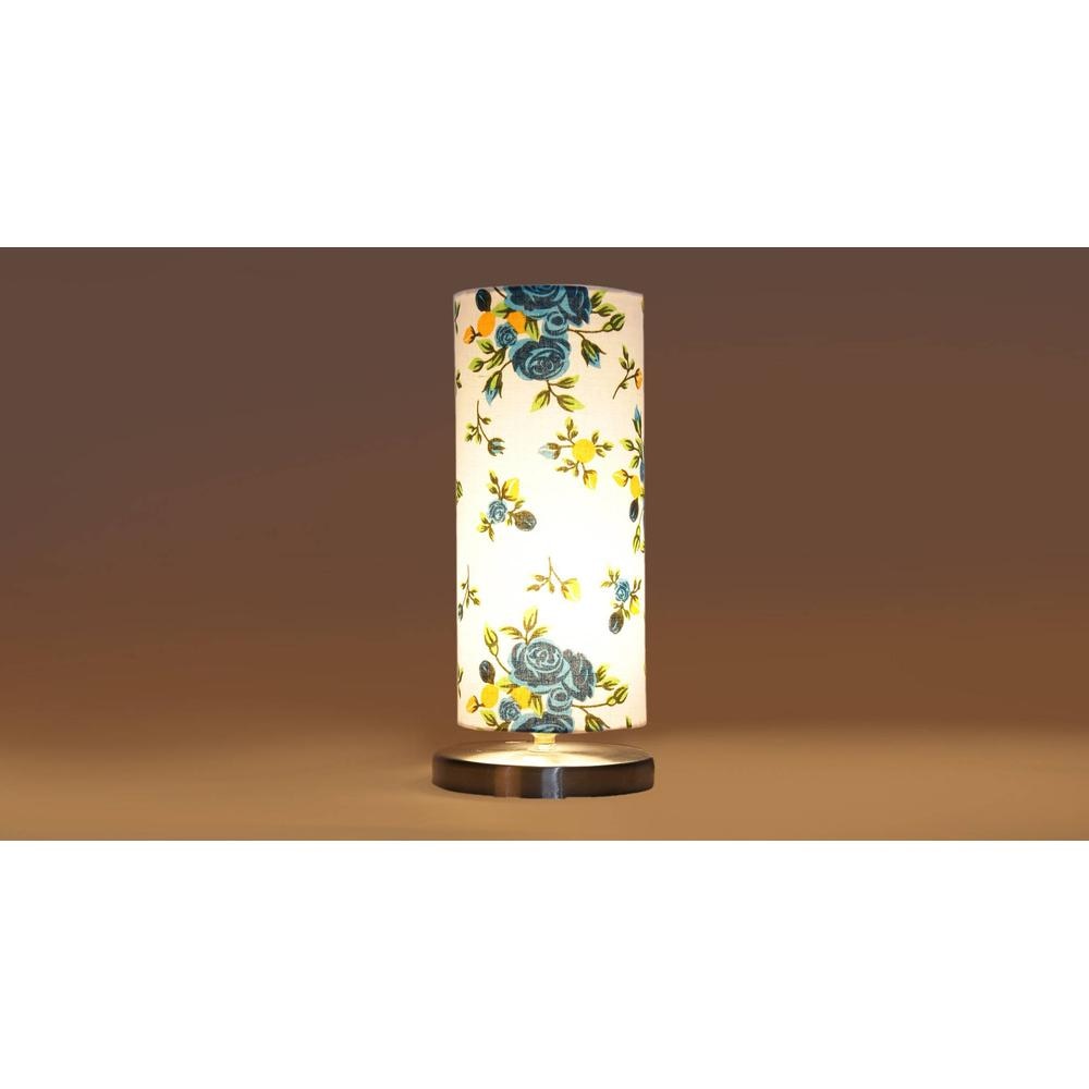 Multicolor cotton table lamp with Steel Base -13
