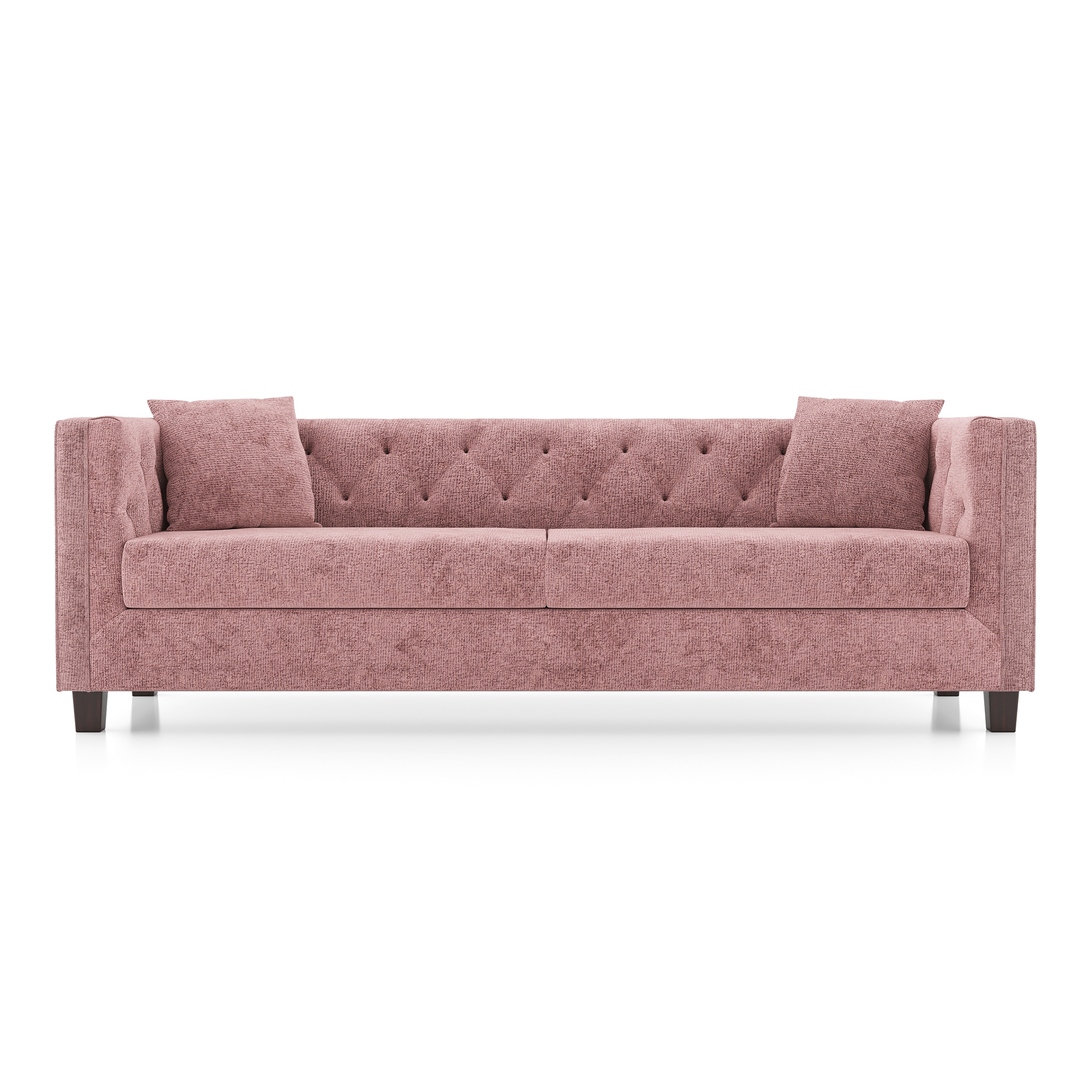 Windsor Essential 3 Seater Fabric Sofa In Desert Rose Colour